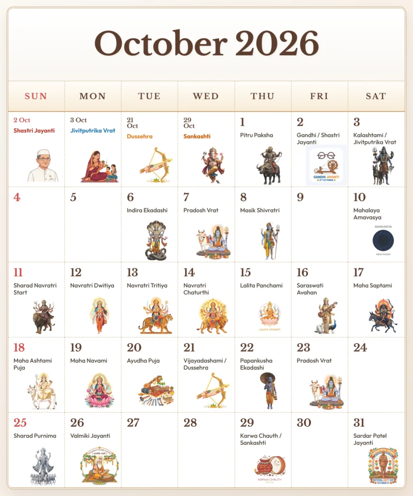 Octodeer Festival Calendar 2026 October – Calendar 2026 October PDF Free ...